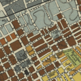 OLD ORDNANCE SURVEY MAP BLACKLEY LOWER CRUMPSALL 1915 BARNES GREEN BUTE STREET 
